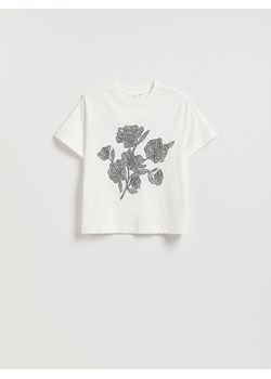Reserved - T-shirt z aplikacjami - biały ze sklepu Reserved w kategorii Bluzki damskie - zdjęcie 186672852