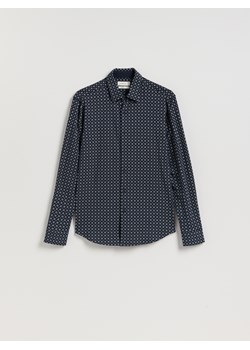Reserved - Bawełniana koszula slim fit - granatowy ze sklepu Reserved w kategorii Koszule męskie - zdjęcie 186673071