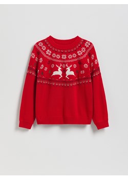 Reserved - Świąteczny sweter - czerwony ze sklepu Reserved w kategorii Bluzy chłopięce - zdjęcie 186673152