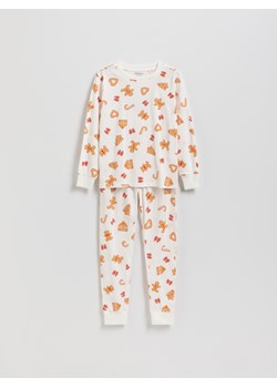 Reserved - Świąteczna piżama - złamana biel ze sklepu Reserved w kategorii Piżamy dziecięce - zdjęcie 186673190