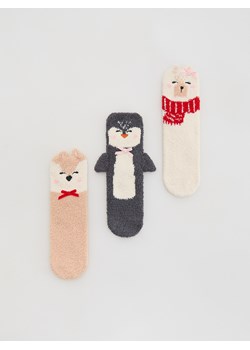Reserved - Zimowe skarpety 3 pack - wielobarwny ze sklepu Reserved w kategorii Skarpetki dziecięce - zdjęcie 186673341