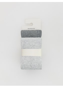 Reserved - Rajstopy 2 pack - jasnoszary ze sklepu Reserved w kategorii Rajstopy dziecięce - zdjęcie 186673364