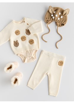 Reserved - Dzianinowy komplet z wiskozą - złamana biel ze sklepu Reserved w kategorii Komplety niemowlęce - zdjęcie 186673382