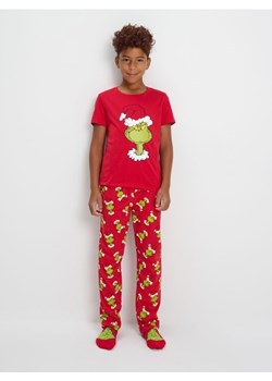 Sinsay - Bawełniana piżama dwuczęściowa z nadrukiem Grinch - czerwony - id: 046DP-33X - marki Sinsay - 186674164 Sinsay - Bawełniana piżama dwuczęściowa z nadrukiem Grinch - czerwony ze sklepu Sinsay w kategorii Piżamy dziecięce - zdjęcie 186674164