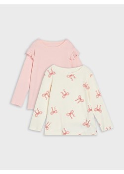 Sinsay - Koszulki z długimi rękawami 2 pack - kremowy - id: 124FT-01X - marki Sinsay - 186674173 Sinsay - Koszulki z długimi rękawami 2 pack - kremowy ze sklepu Sinsay w kategorii Kaftaniki i bluzki - zdjęcie 186674173