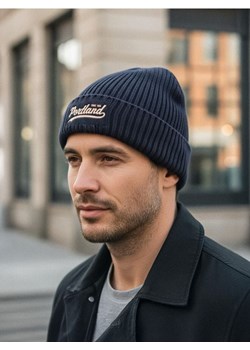 Sinsay - Czapka beanie z wiskozą - granatowy ze sklepu Sinsay w kategorii Czapki zimowe męskie - zdjęcie 186674193
