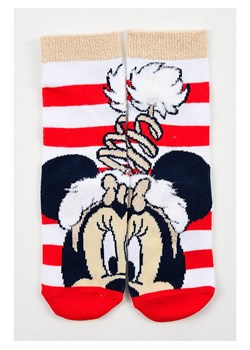 Disney Minnie Mouse Skarpety &quot;Minnie&quot; w kolorze czerwono-biało-beżowym ze sklepu Limango Polska w kategorii Skarpetki dziecięce - zdjęcie 186674921