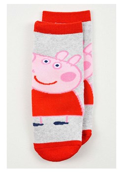 Peppa Pig Skarpety antypoślizgowe &quot;Świnka Peppa&quot; w kolorze szaro-czerwonym ze sklepu Limango Polska w kategorii Skarpetki dziecięce - zdjęcie 186675954