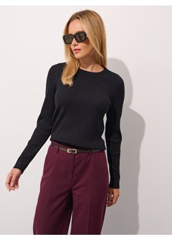 Mohito - Czarny sweter basic z wiskozą - czarny ze sklepu Mohito w kategorii Swetry damskie - zdjęcie 186676904