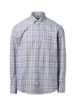 Nils Sundström Męska koszula casual Mężczyźni Regular Fit Bawełna niebieski w kratkę ze sklepu vangraaf w kategorii Koszule męskie - zdjęcie 186677284