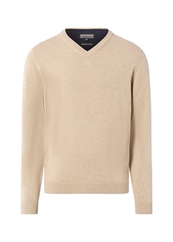 Finshley & Harding Sweter z zawartością kaszmiru Mężczyźni Bawełna beżowy marmurkowy ze sklepu vangraaf w kategorii Swetry męskie - zdjęcie 186677301