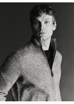 Reserved - Sweter z golfem z domieszką wełny - szary - id: 066FR-85M - marki Reserved - 186677562 Reserved - Sweter z golfem z domieszką wełny - szary ze sklepu Reserved w kategorii Swetry męskie - zdjęcie 186677562