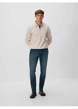 Reserved - Jeansy slim fit z efektem sprania - indigo jeans ze sklepu Reserved w kategorii Jeansy męskie - zdjęcie 186677743