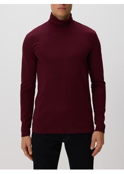 Reserved - Bawełniany longsleeve z golfem - brązowy ze sklepu Reserved w kategorii T-shirty męskie - zdjęcie 186678130