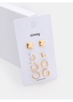 Sinsay - Kolczyki 4 pack - złoty ze sklepu Sinsay w kategorii Kolczyki - zdjęcie 186679550