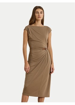 LAUREN RALPH LAUREN Sukienka codzienna 200980221001 Brązowy Slim Fit ze sklepu MODIVO w kategorii Sukienki - zdjęcie 186680100
