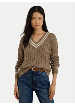 LAUREN RALPH LAUREN Sweter 200979662002 Brązowy Relaxed Fit ze sklepu MODIVO w kategorii Swetry damskie - zdjęcie 186680114