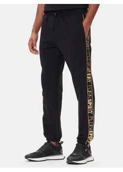 Plein Sport Spodnie dresowe PAEC MJT2602 STE003N Czarny Regular Fit ze sklepu MODIVO w kategorii Spodnie męskie - zdjęcie 186680240