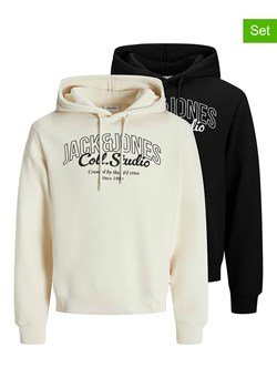 Jack &amp; Jones Bluzy (2 szt.) w kolorze kremowo-czarnym ze sklepu Limango Polska w kategorii Bluzy męskie - zdjęcie 186682723