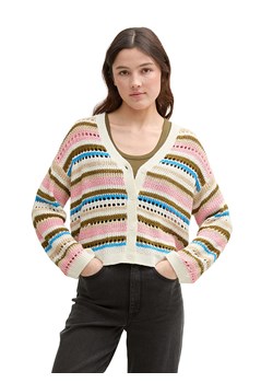 TOM TAILOR Denim Kardigan ze wzorem ze sklepu Limango Polska w kategorii Swetry damskie - zdjęcie 186682964