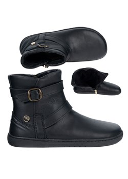 Botki damskie barefoot zimowe zamszowe skórzane Jasper czarne licowe ze sklepu butyolivier w kategorii Botki - zdjęcie 186684383