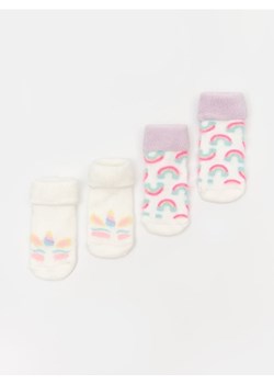 Sinsay - Skarpetki niemowlęce 2 pack - wielobarwny - id: 967FZ-MLC - marki Sinsay - 186684801 Sinsay - Skarpetki niemowlęce 2 pack - wielobarwny ze sklepu Sinsay w kategorii Skarpetki dziecięce - zdjęcie 186684801
