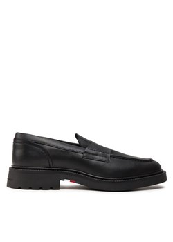 Loafersy Tommy Hilfiger Comfort Lwt Lth Loafer FM0FM05089 Czarny ze sklepu eobuwie.pl w kategorii Półbuty męskie - zdjęcie 186684972