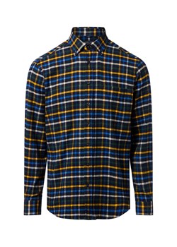 Andrew James Męska koszula flanelowa Mężczyźni Regular Fit Bawełna granatowy w kratkę ze sklepu vangraaf w kategorii Koszule męskie - zdjęcie 186693951