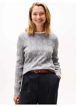 Tommy Hilfiger Sweter damski z dzianiny Kobiety Wełna szary jednolity ze sklepu vangraaf w kategorii Swetry damskie - zdjęcie 186694543