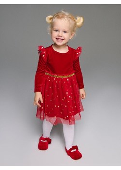 Sinsay - Elegancka sukienka babydoll - czerwony ze sklepu Sinsay w kategorii Sukienki niemowlęce - zdjęcie 186696140