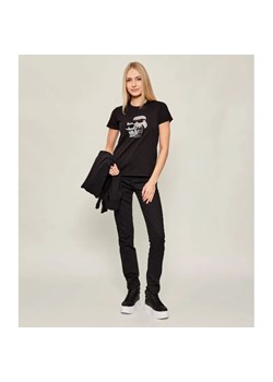 Karl Lagerfeld T-shirt IKON RS DUO | Regular Fit ze sklepu Gomez Fashion Store w kategorii Bluzki damskie - zdjęcie 186697212