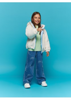 Reserved - Jeansy wide leg Lilo i Stitch - niebieski ze sklepu Reserved w kategorii Spodnie dziewczęce - zdjęcie 186698852