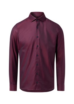 Finshley & Harding Koszula męska - non-iron Mężczyźni Slim Fit Bawełna bakłażanowy jednolity ze sklepu vangraaf w kategorii Koszule męskie - zdjęcie 186698961