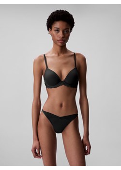 Calvin Klein Damski biustonosz push-up - usztywniany - Demi Kobiety Sztuczne włókno czarny jednolity ze sklepu vangraaf w kategorii Biustonosze - zdjęcie 186698980