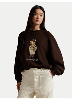 Polo Ralph Lauren Bluza 211A87105001 Brązowy Relaxed Fit ze sklepu MODIVO w kategorii Bluzy damskie - zdjęcie 186700151