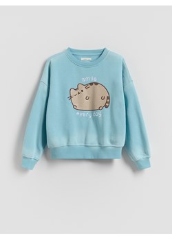 Reserved - Bluza Pusheen - jasnoniebieski ze sklepu Reserved w kategorii Bluzy dziewczęce - zdjęcie 186701282