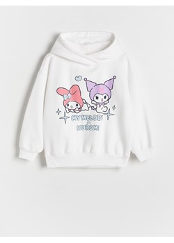 Reserved - Bluza z kapturem Kuromi i My Melody - złamana biel ze sklepu Reserved w kategorii Bluzy dziewczęce - zdjęcie 186701550