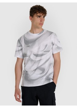 Męski t-shirt z nadrukiem 4F 4FRAW25TTSHM3555 - biały ze sklepu Sportstylestory.com w kategorii T-shirty męskie - zdjęcie 186703172