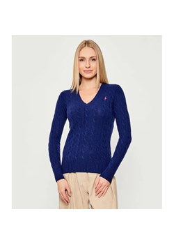 POLO RALPH LAUREN Wełniany sweter KIMBERLY | Slim Fit | z dodatkiem kaszmiru ze sklepu Gomez Fashion Store w kategorii Swetry damskie - zdjęcie 186704024