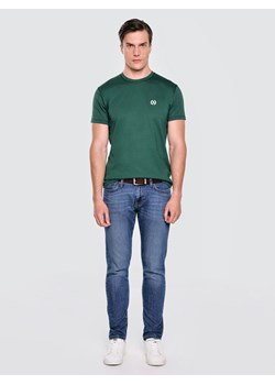 Koszulka męska z haftem na piersi zielona Keral 304 ze sklepu Big Star w kategorii T-shirty męskie - zdjęcie 186707002