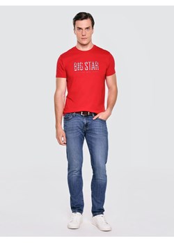 Koszulka męska z logo BIG STAR czerwona Melsar 603 ze sklepu Big Star w kategorii T-shirty męskie - zdjęcie 186707143