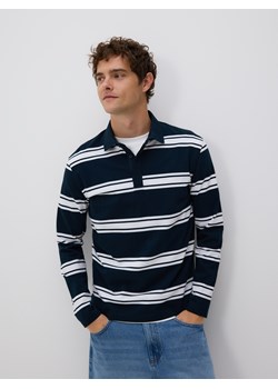 Reserved - Koszulka polo comfort w paski - granatowy ze sklepu Reserved w kategorii T-shirty męskie - zdjęcie 186711980