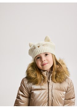 Reserved - Beret z haftowaną aplikacją - złamana biel ze sklepu Reserved w kategorii Czapki dziecięce - zdjęcie 186712044