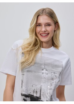 Reserved - T-shirt z nadrukami - biały ze sklepu Reserved w kategorii Bluzki damskie - zdjęcie 186712123