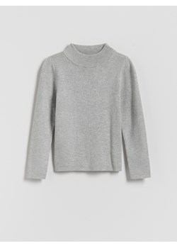 Reserved - Gładki sweter z wiskozy - jasnoszary ze sklepu Reserved w kategorii Swetry dziewczęce - zdjęcie 186712280