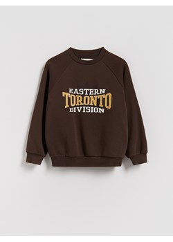 Reserved - Bluza z nadrukiem - ciemnobrązowy ze sklepu Reserved w kategorii Bluzy chłopięce - zdjęcie 186712434