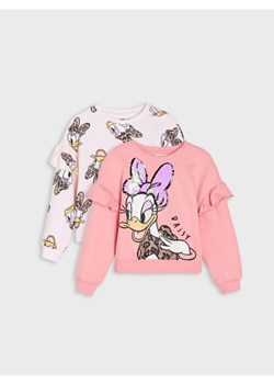 Sinsay - Bluza crewneck z falbanami Daisy 2 pack - różowy - id: 037GA-39X - marki Sinsay - 186712912 Sinsay - Bluza crewneck z falbanami Daisy 2 pack - różowy ze sklepu Sinsay w kategorii Bluzy dziewczęce - zdjęcie 186712912