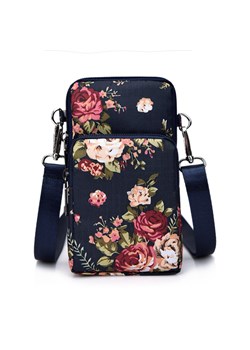 Torebka listonoszka etui na telefon wielokolorowa kwiaty granat SR86 ze sklepu butyolivier w kategorii Etui - zdjęcie 186715372