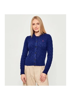 POLO RALPH LAUREN Wełniany kardigan | Slim Fit | z dodatkiem kaszmiru ze sklepu Gomez Fashion Store w kategorii Swetry damskie - zdjęcie 186715514