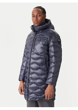 Blauer Płaszcz zimowy Impermeabile 25WBLUK03068 Granatowy Regular Fit ze sklepu MODIVO w kategorii Płaszcze męskie - zdjęcie 186718714